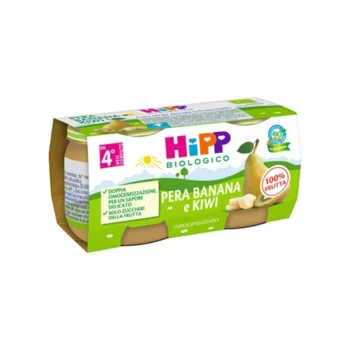 HiPP Omogeneizzato Biologico di Pera Banana e Kiwi dai 4+ Mesi 2 x 80g