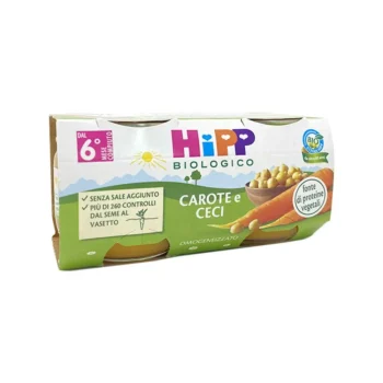HiPP Biologico Omogeneizzato di Carota e Ceci dai 6+ Mesi 2 x 80g