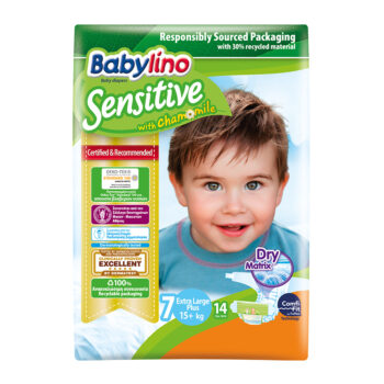 Babylino Sensitive Pannolini Extra Large Plus Taglia 7 (15+ kg) – 14 pezzi
