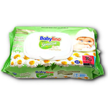 Babylino Baby Wipes Sensitive Senza Profumo Ricarica 54 con Coperchio