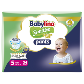 Babylino Pants Unisex Maxi Pack Taglia 5 (10-16 kg) – 34 pezzi