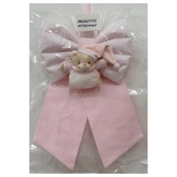 Fiocco Nascita Rosa a Righe 35cm