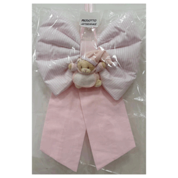 Fiocco Nascita Rosa a Righe 50cm