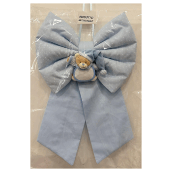 Fiocco Nascita Celeste a Pois 50cm