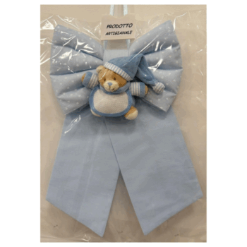 Fiocco Nascita Celeste a Cuori 35cm